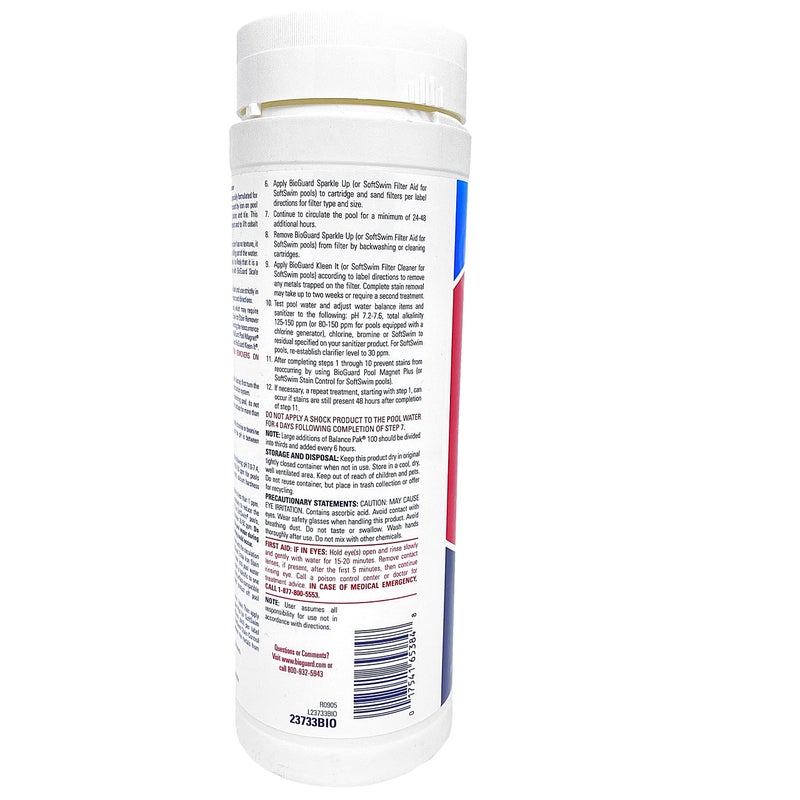 bioguard مزيل بقع الحديد BioGuard Erase، 1.75 رطل، مزيل بقع الحديد عالي الفعالية، استعادة أسطح المسبح، مناسب لجميع أنواع المسابح - Image 3